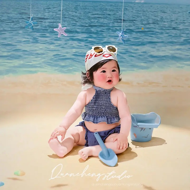 Baby Girl Summer Beach Theme Set - Newborn Photography Props - Image 2